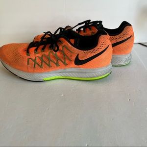 Nike Air Zoom Pegasus 32 Orange Black White Running Shoes Men's 11.5